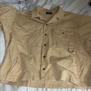 Tan Casual Button Down Shirt